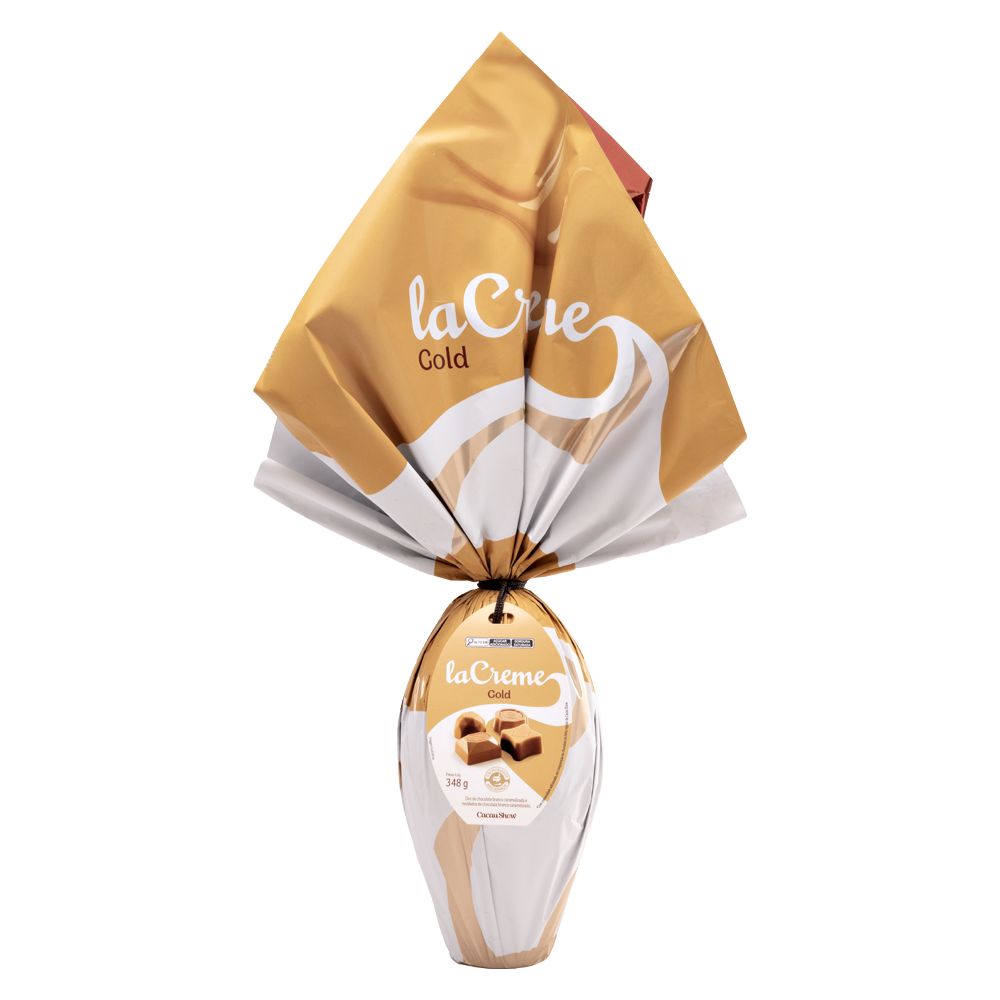 Ovo de Páscoa laCreme Gold Branco 348g