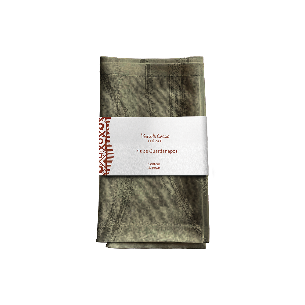 Kit 2 Guardanapos Verde Bendito Cacao