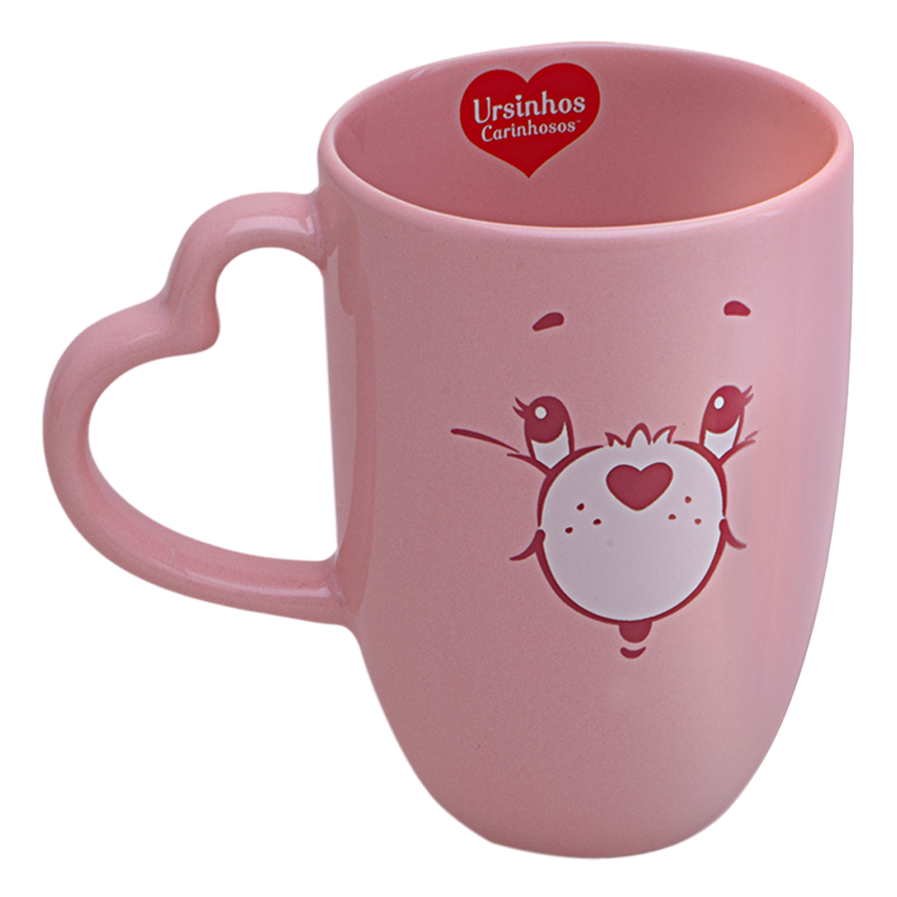 Caneca Ursinhos Carinhosos Animadinha Rosa 350ml