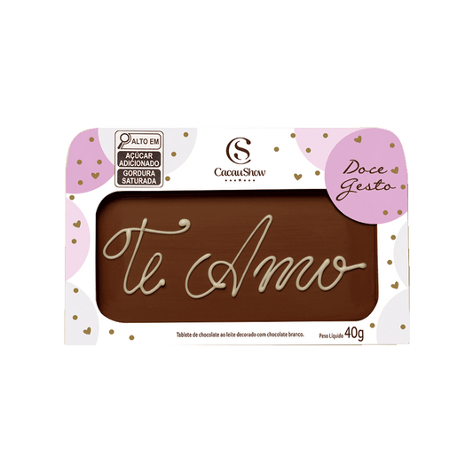 Tablete ao Leite Chocoarte Te Amo 40g