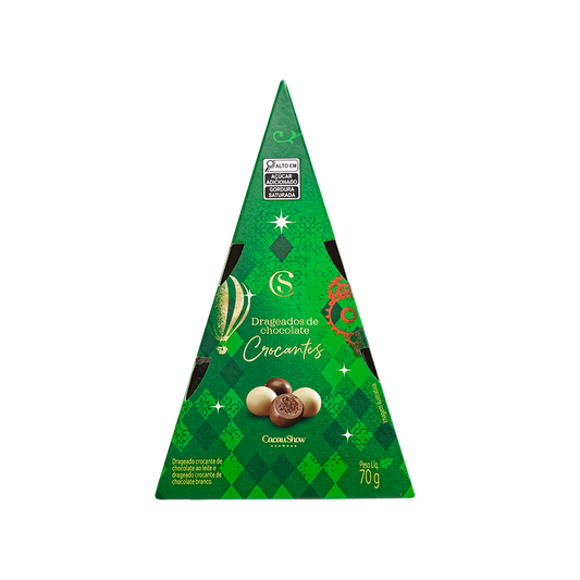 Drageados Árvore de Natal ao Leite e Branco 70g