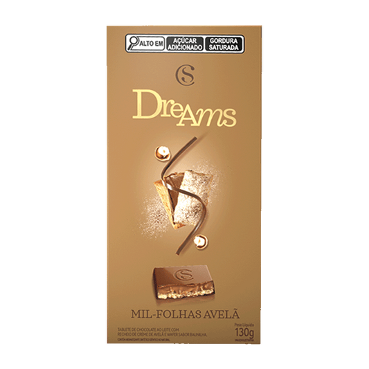 Tablete Dreams Mil-Folhas Avelã 130g