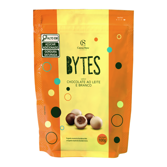 Drageado Bytes ao Leite e Branco 100g