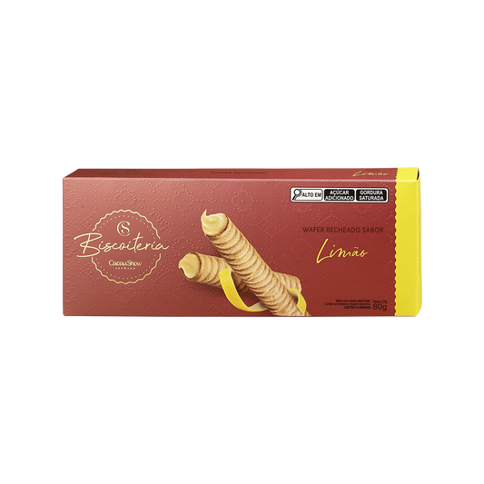 Wafer Biscoiteria Limão 80g