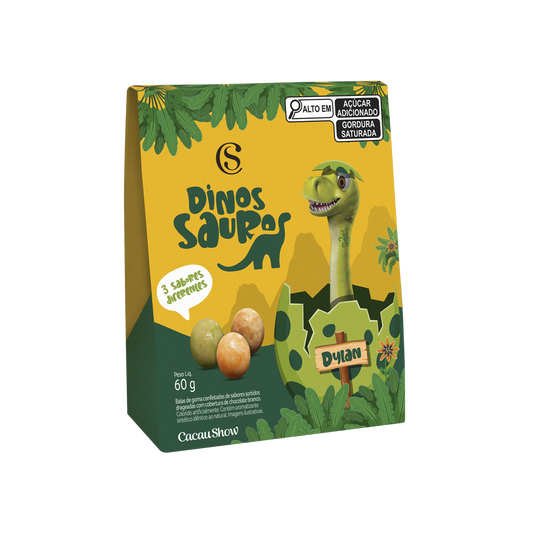Caixa de Drageados Dinossauros 60g